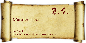 Németh Iza névjegykártya